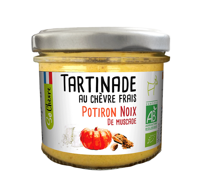 Tartinade chèvre frais, potiron, noix de muscade